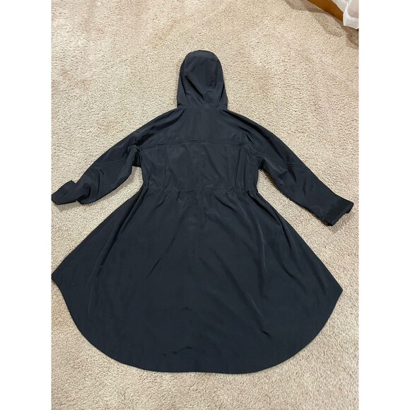 Women’s Athleta Black solar wind & rain anorak  Hooded jacket XS Xsmall zip  EUC - Picture 7 of 10